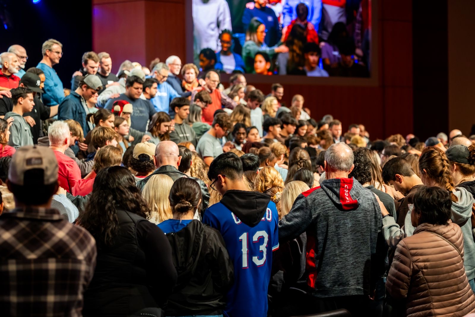 Members gathered in a hall for a union meeting